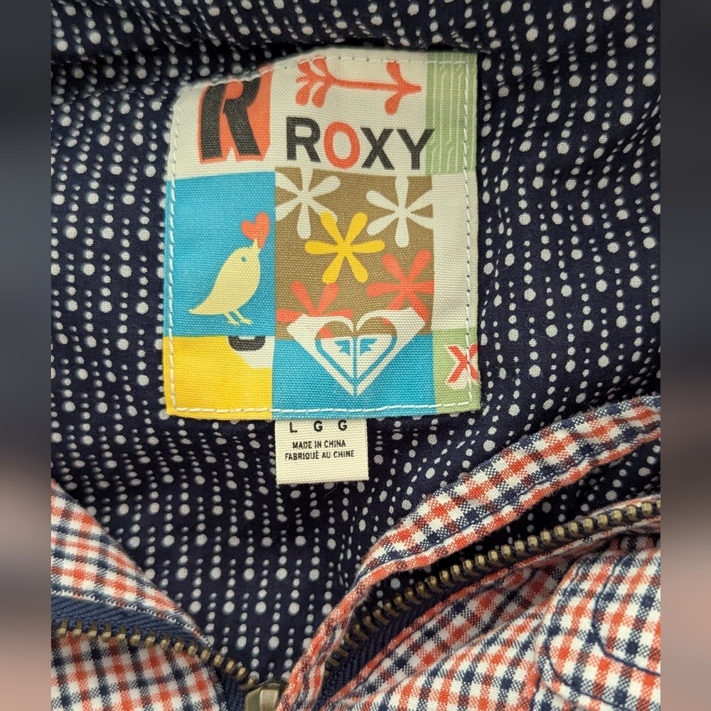 Roxy Zip-Up Jacket With Hood Size Junior Large Wo… - image 3
